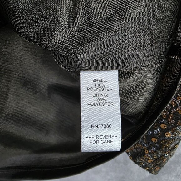 Womens Cato Gold & Silver Sequin Top Round Neck Short Sleeve Lined Size 18/20W - Picture 5 of 10